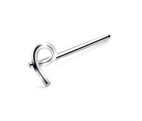 Reverse 9 Silver Straight Nose Stud NSKA-383